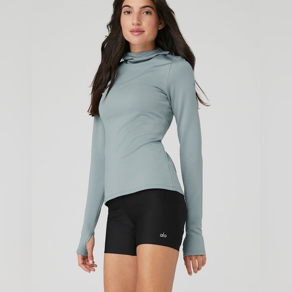 New Alo Warm Airlift Hooded Runner Size Small $98 - Picture 2 of 11